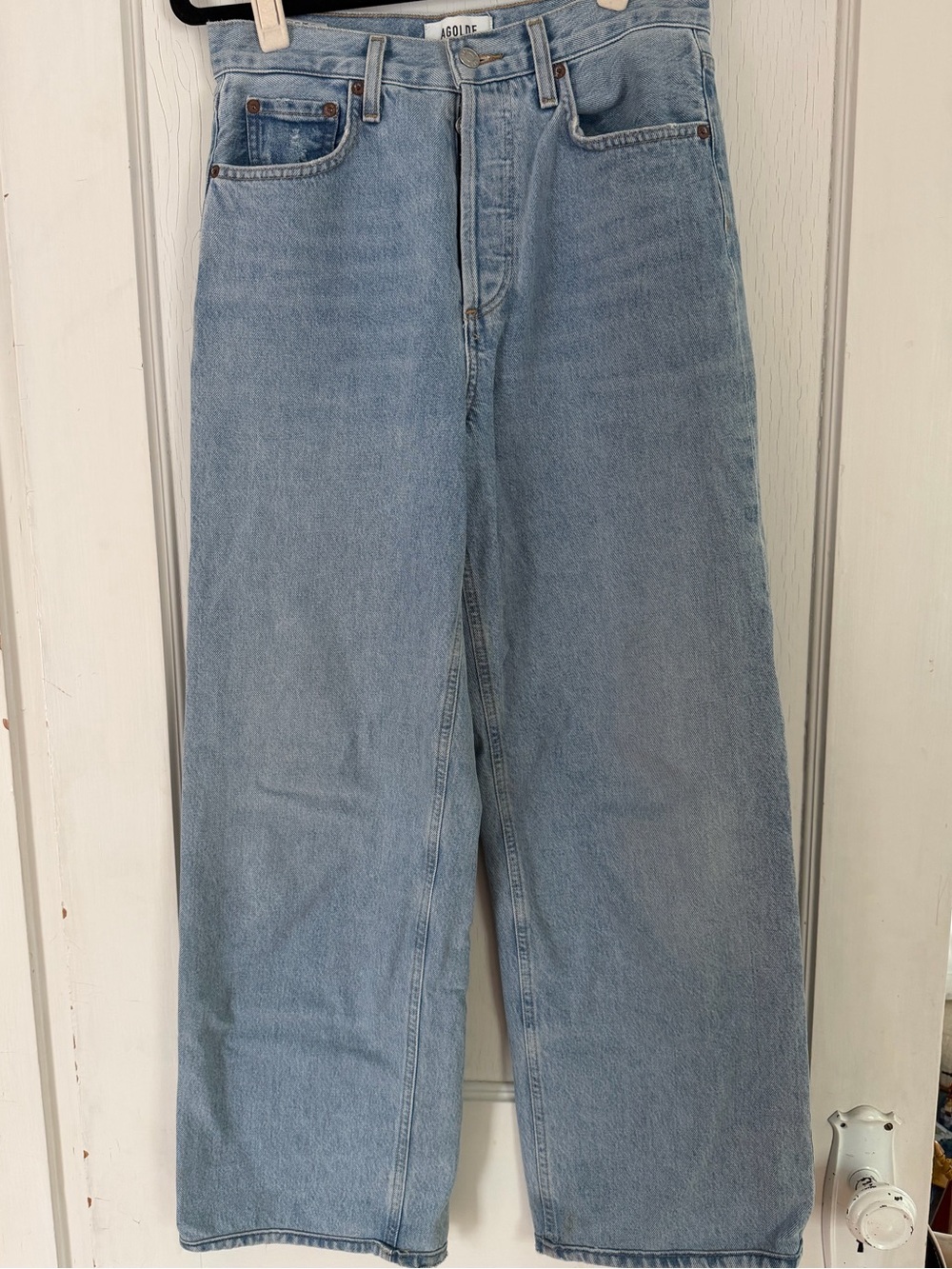 Agolde Light Blue Denim High-Waist Jeans